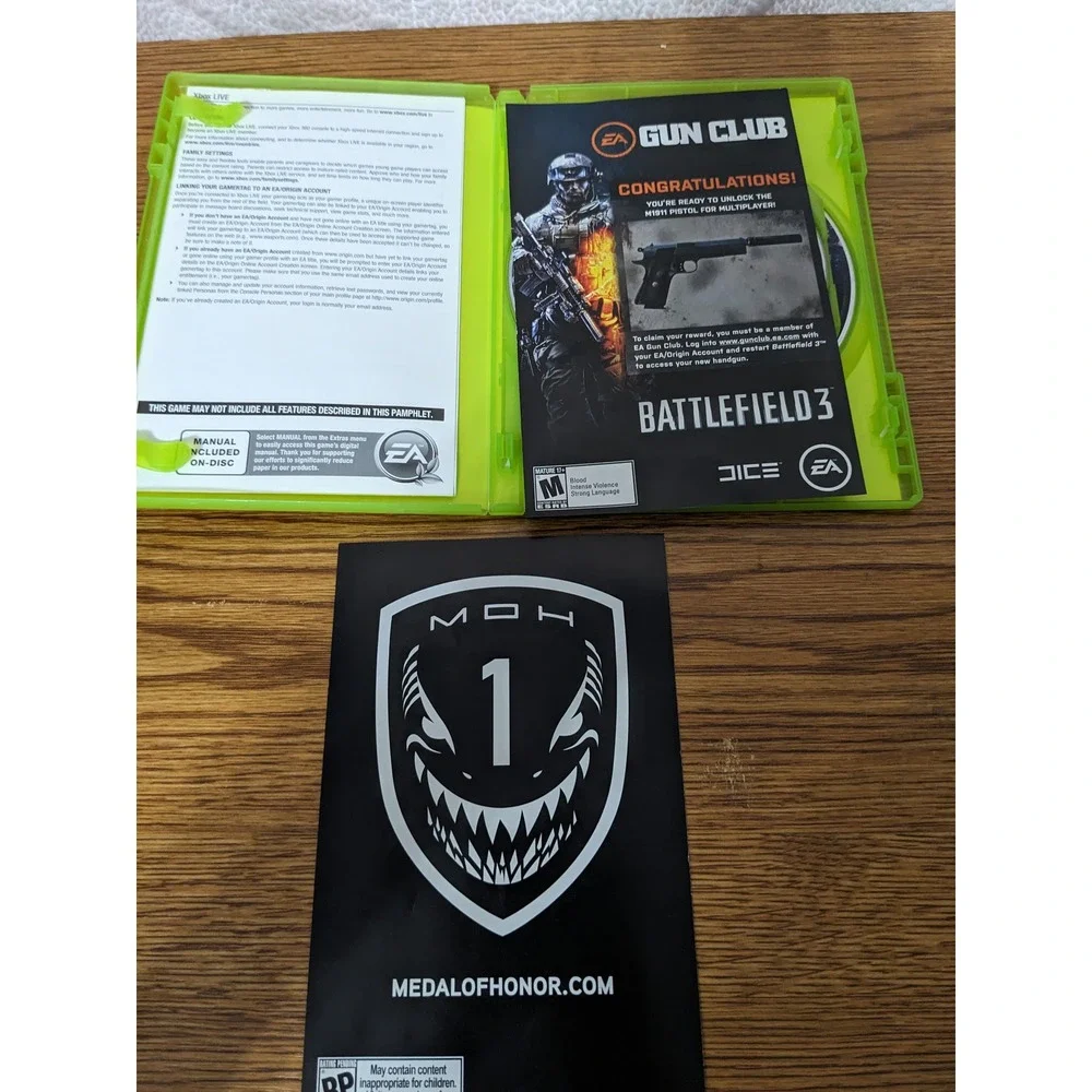 Battlefield 3 Xbox 360 EA DICE Shooter Video Game 2-Disc Set Complete 1973717‎
